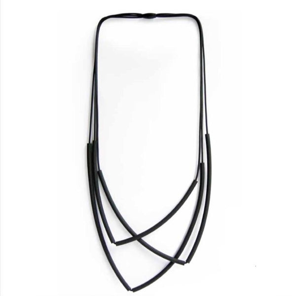 NECKLACE OF 3 LAYER 2 LONG  TUBES