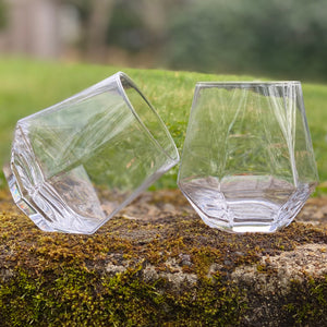 RADIANT by PUIK - classy diamond shaped crystal glass - set of 2