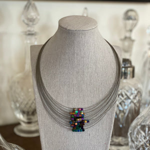 NECKLACE - HEMATITE SMALL OR LARGER CUBES