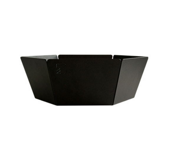 A black fruit bowl Jut by ZOOI against a white background.