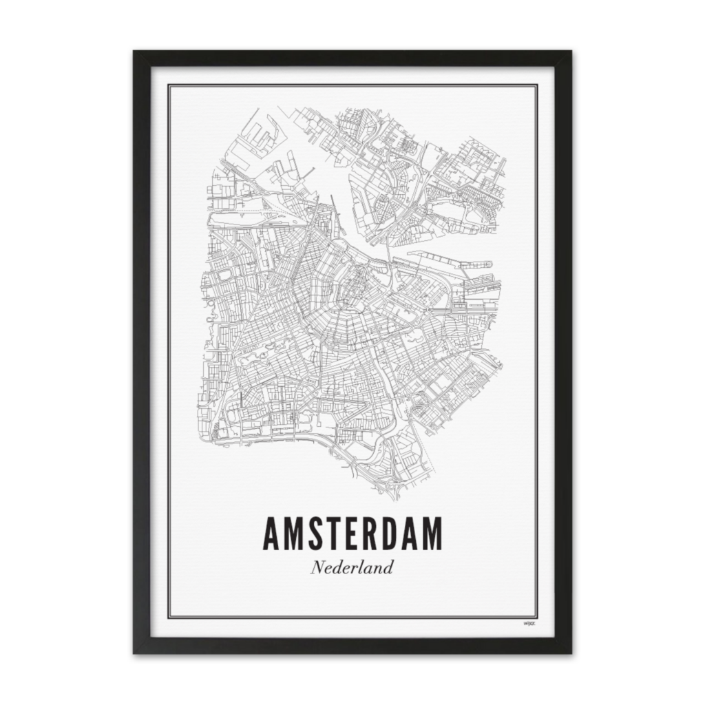PRINT OF CITY OF AMSTERDAM - Uniek Living