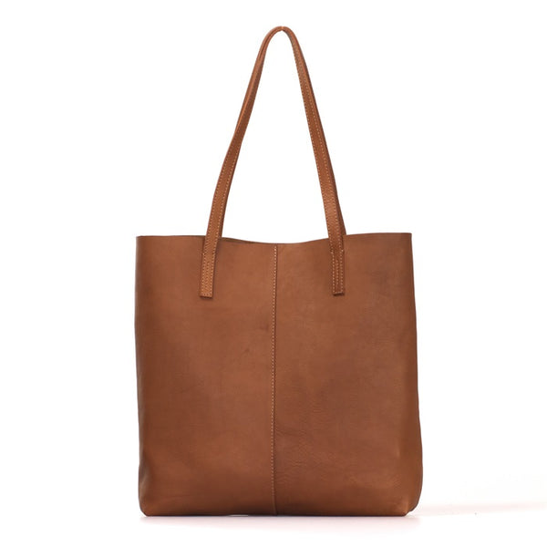 Front view of the Georgia Tote by O MY BAG in eco-wild oak.