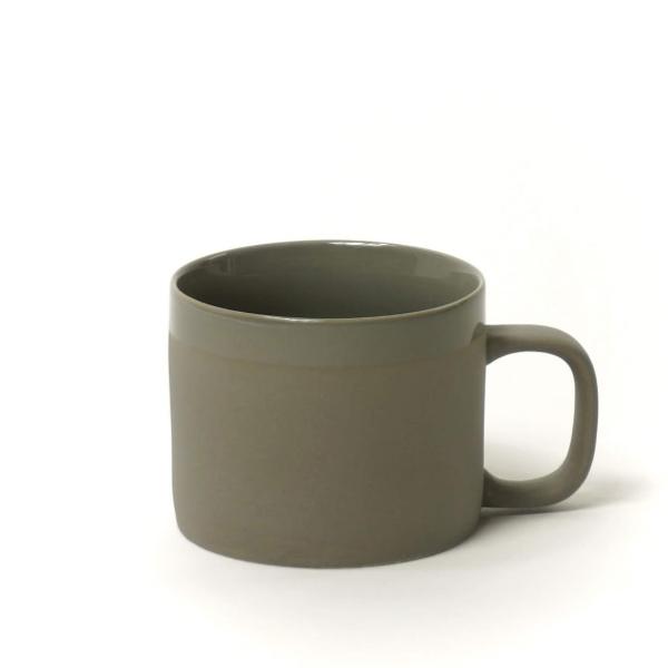 Medium CER CYL MAT with band mug by KINTA in grey.