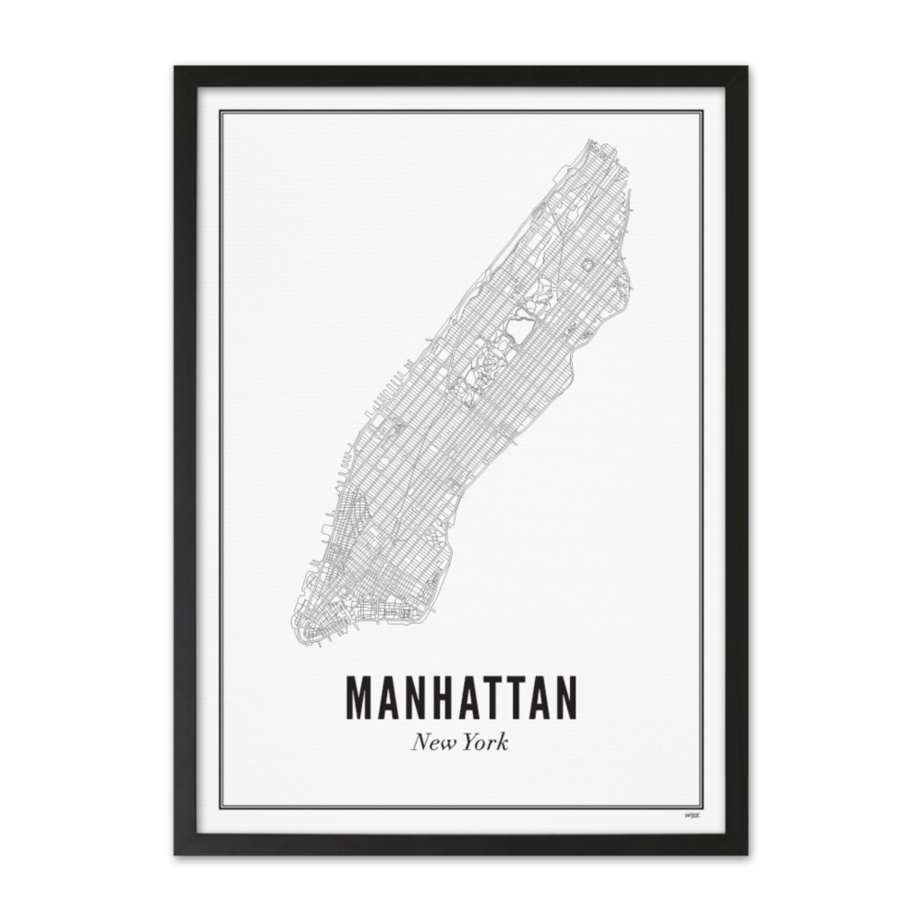 PRINT OF NEW YORK - MANHATTAN - Uniek Living